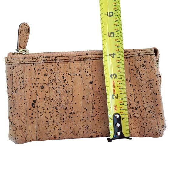 Queork Natural Cork Zip Wallet Clutch Bag Sustainable Antimicrobial NOLA - Picture 6 of 16
